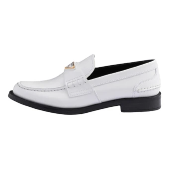 Лоферы PRADA женские из кожи, белые, с круглым носом | Китай.рф