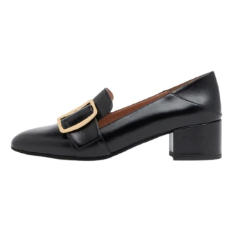 Туфли на каблуках BALLY Boucle Chunky Heel High Heels 4cm Women's Black | Китай.рф