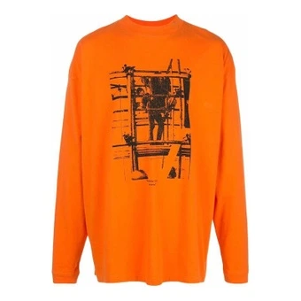 Футболка OFF-WHITE Scaffolding T Shirt с принтом | Китай.рф