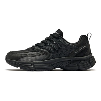 Повседневная обувь для жизни Erke Fishbone Secret Network Abrasion Resistant Breathable Low top Casual Shoes Men's Jet Black Carbon Gray | Китай.рф