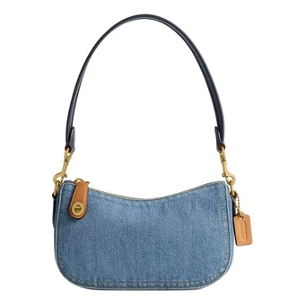 Сумка через плечо COACH Swinger Denim женская цвета индиго | Китай.рф