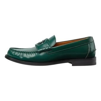 Лоферы GUCCI Interlocking Leather Men's Green | Китай.рф