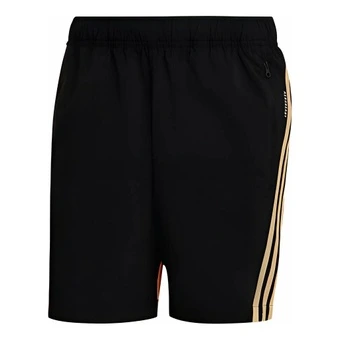 Мужские спортивные шорты adidas с цветными полосами, черные | Китай.рф