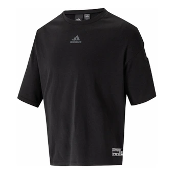 Футболка adidas мужская с круглым вырезом, короткий рукав, черная | Китай.рф