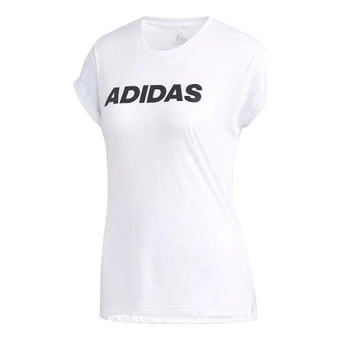 Футболка adidas с буквами женская белая повседневная | Китай.рф