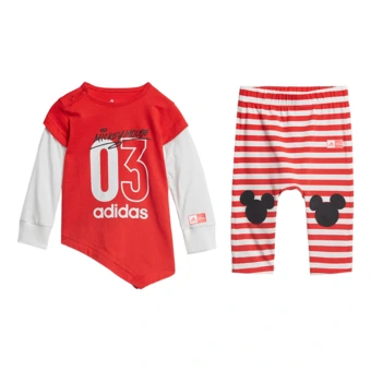 Детский спортивный костюм adidas x Disney, красный с белым | Китай.рф