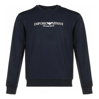 Толстовка мужская EMPORIO ARMANI с логотипом, темно-синяя | Китай.рф