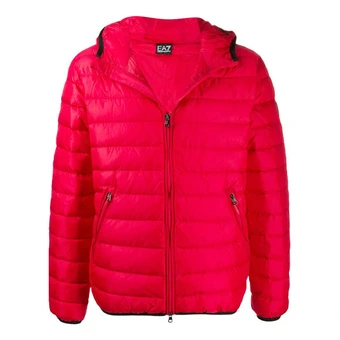 Пуховик EMPORIO ARMANI EA7 с логотипом красный | Китай.рф