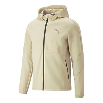 Куртка PUMA мужская утеплённая с капюшоном бежево-жёлтая | Китай.рф