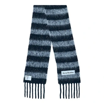 Шарф вязаный Acne Studios из альпаки, серый | Китай.рф