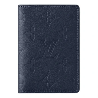 Кошелек Louis Vuitton Pocket Organizer мужской синий | Китай.рф