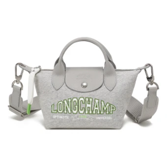 Сумка LONGCHAMP Le Pliage LOGO с короткой ручкой, серая, тканевая | Китай.рф