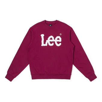 Толстовка Lee Sweatshirts Men's Burgundy Crew Neck Moderate Regular | Китай.рф