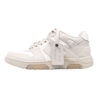 Кеды OFF-WHITE женские Out Of Office низкие бежевые с логотипом | Китай.рф
