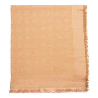 Шарф Fendi FF Jacquard с бахромой из шёлка и шерсти, женский | Китай.рф