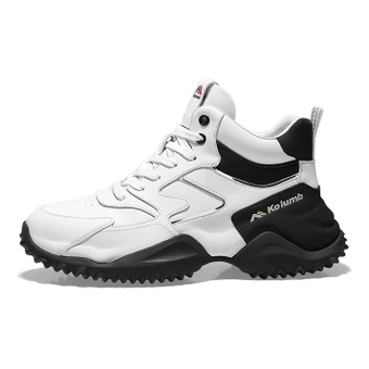 Кроссовки Kolumb Abrasion Resistant Waterproof Slip Resistant Mid top Casual Shoes Men's White Black | Китай.рф