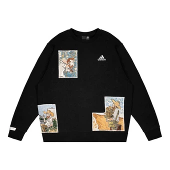 Толстовка Adidas LABEL унисекс с капюшоном и принтом | Китай.рф