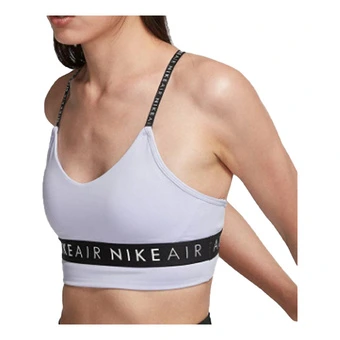 Спортивный бюстгальтер Nike с утягивающим эффектом и принтованным логотипом, светло-фиолетовый | Китай.рф