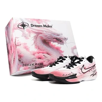 Кроссовки баскетбольные Nike Air Zoom G.T. Cut Academy кастомные граффити бело-розовые унисекс | Китай.рф