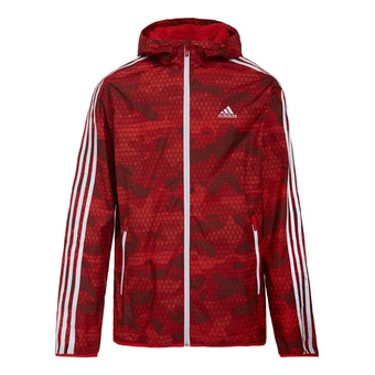 Мужская куртка adidas ветрозащитная спортивная с тремя полосами, молнией и капюшоном | Китай.рф