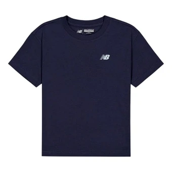 Футболка New Balance повседневная с принтом, спущенное плечо, буквы, круглый вырез, детская | Китай.рф