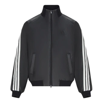 Куртка adidas унисекс черная с воротником-стойкой повседневная | Китай.рф