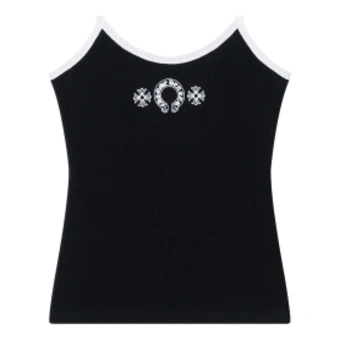 Топ женский Chrome Hearts с логотипом, чёрный | Китай.рф