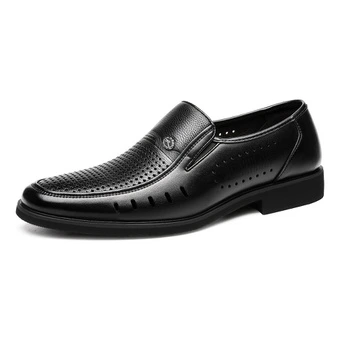 Лоферы мужские CHINT кожаные Low Top черные | Китай.рф