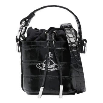 Сумка-ведро Vivienne Westwood Daisy из телячьей кожи, женская, чёрная | Китай.рф