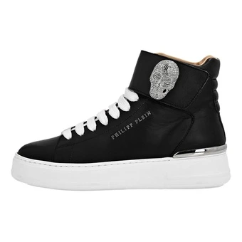 Кроссовки для скейтборда Philipp Plein из кожи с хрустальным черепом | Китай.рф