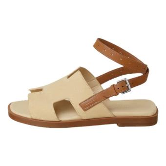 Сандалии HERMES Maya One Strap 0.6 см женские светло-жёлтые | Китай.рф
