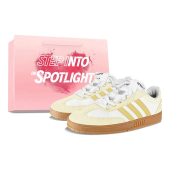 Кроссовки adidas GRADAS из замши, кремово-жёлтые | Китай.рф