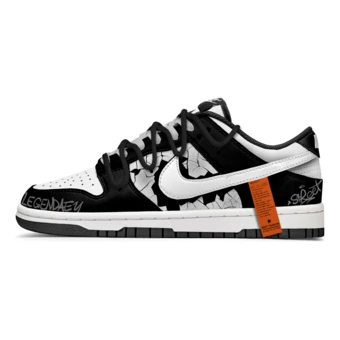 Кроссовки для скейтборда Nike Dunk кастом черно-белые | Китай.рф