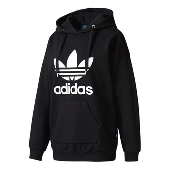 Свитшот adidas originals Trefoil Hoodie женский черный | Китай.рф