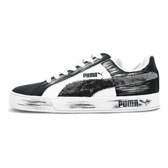 Кроссовки для скейтборда Puma Smash Vulc Coverage низкие унисекс черно-бело-серые | Китай.рф