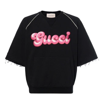 Футболка Gucci мужская черная с круглым вырезом | Китай.рф
