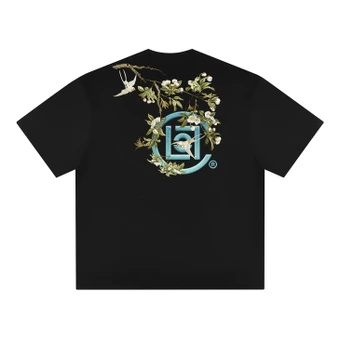Футболка CLOT x CLOTTEE унисекс с объёмным вышитым цветочным логотипом | Китай.рф