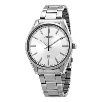 Часы Citizen 30m Water Resistant Quartz Movement Stainless Steel Strap мужские, белый циферблат | Китай.рф