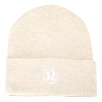 Шапка бини lululemon из смесовой шерсти с вышитым логотипом, белая | Китай.рф