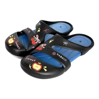 Закрытые тапочки Decathlon CLOG 500 с принтом, унисекс, чёрные | Китай.рф