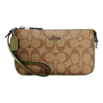 Женская сумка-клатч COACH Nolita 19 с фирменным принтом, искусственная кожа, малая, бежево-оливковая | Китай.рф