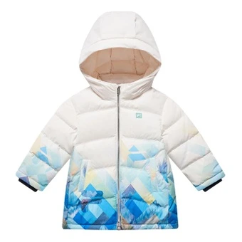 Куртка пуховая FILA KIDS с принтом для детей 3-7 лет | Китай.рф