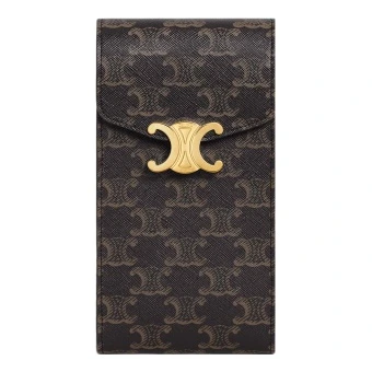 Чехол для телефона Celine Triomphe Canvas женский коричневый | Китай.рф