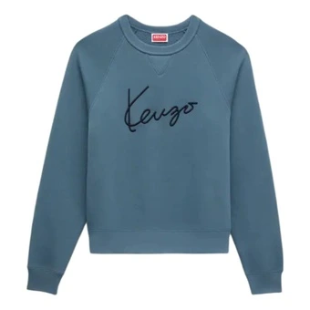 Свитшот KENZO женский дымчато-серый с круглым вырезом | Китай.рф