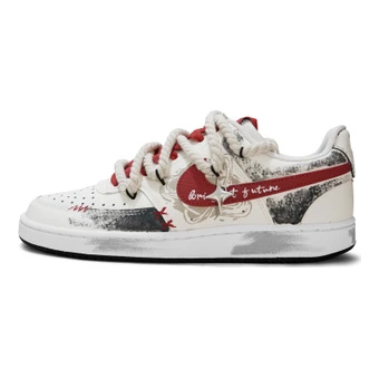 Кастомные кроссовки Nike Court Vision 1 чёрные мужские деконструкция | Китай.рф