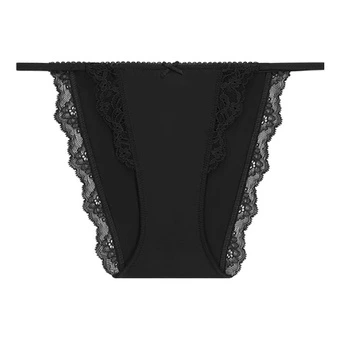 Трусики женские Victoria's Secret черные с цветочным кружевом и низкой посадкой | Китай.рф