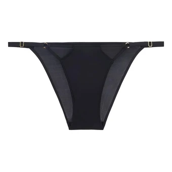 Трусы-стринги Victoria's Secret с эластичными тонкими ремнями, однотонные, женские, 1 шт., чёрные | Китай.рф