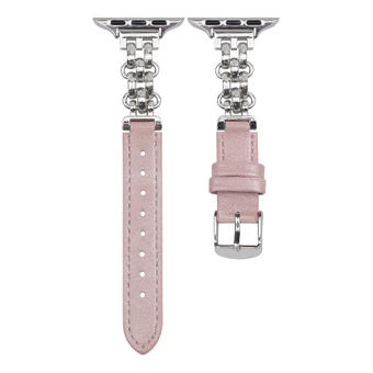 Ремешок для часов Yinglu из искусственной кожи для iWatch S11/S10/9/8/7/6/5/4/3/2/1/SE/Ultra, цепочка с металлом и кожей, унисекс | Китай.рф