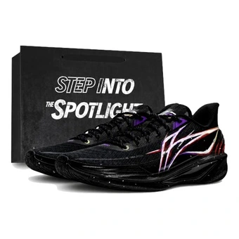Баскетбольные кроссовки Li-Ning Qingsu 4 Zidian Jiren, низкие, мужские, красно-фиолетовые, с подарочным пакетом | Китай.рф