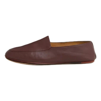 Лоферы Loro Piana Anton Walk кожаные мужские бордовые без шнуровки | Китай.рф